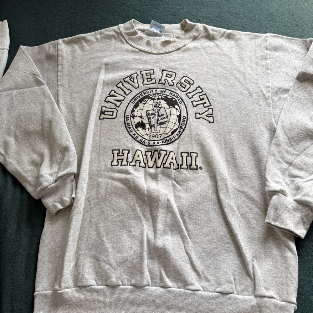 Vintage University Of Hawaii Sweatshirt L Crewneck 80s 90s  minor flaw